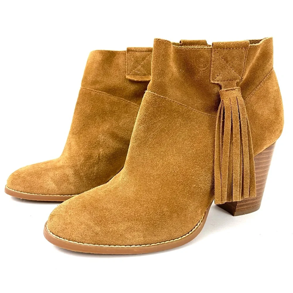 Crown Vintage Raffa Western Fringe Ankle Bootie